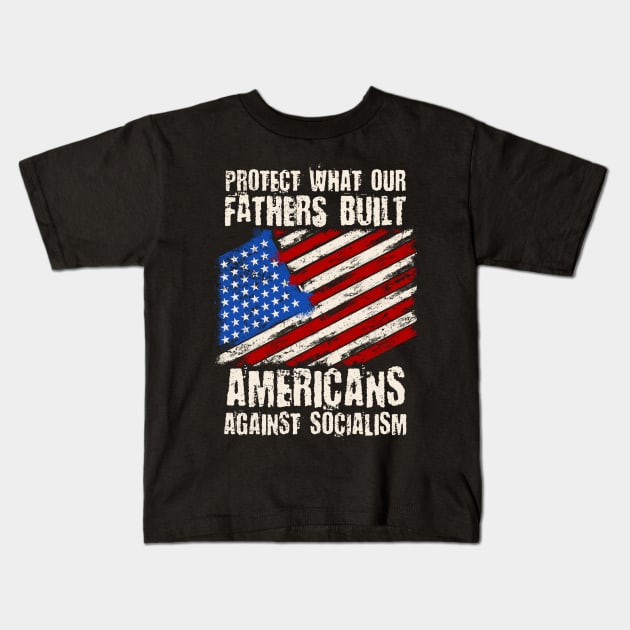 Patriotic American USA Gift Anti Socialism Kids T-Shirt by shirtsyoulike